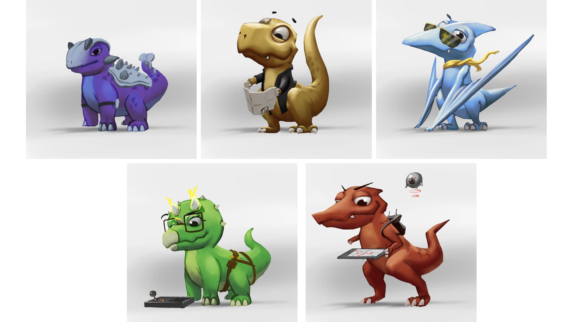 3d pet dino characters - Image 1
